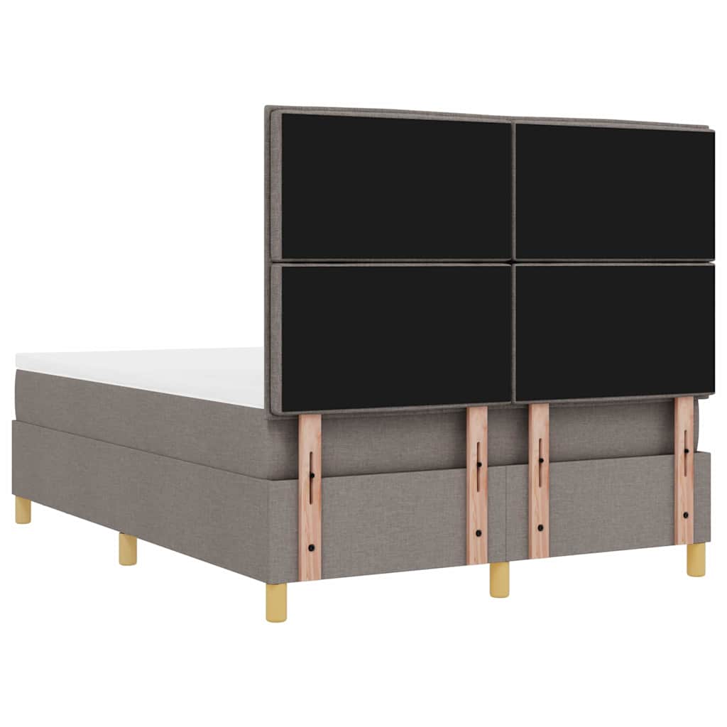 Boxrugós ágy fejtámlával Tópszínű 200 x 160 cm szövet