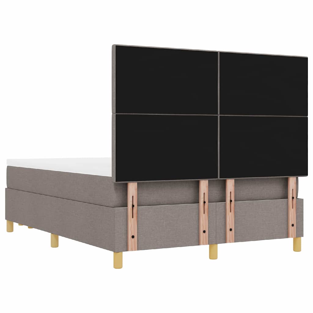 Boxrugós ágy fejtámlával Tópszínű 200 x 160 cm szövet