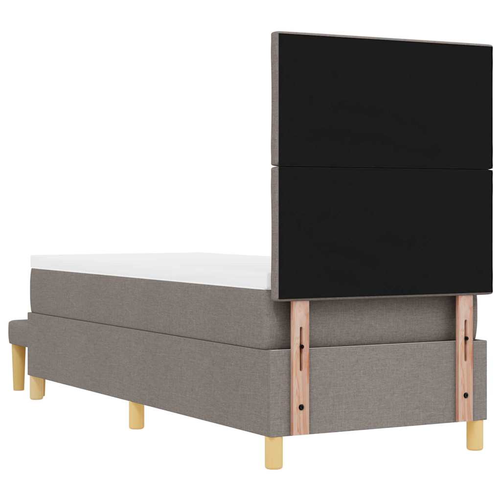 Boxrugós ágy fejtámlával Tópszínű 200 x 80 cm szövet