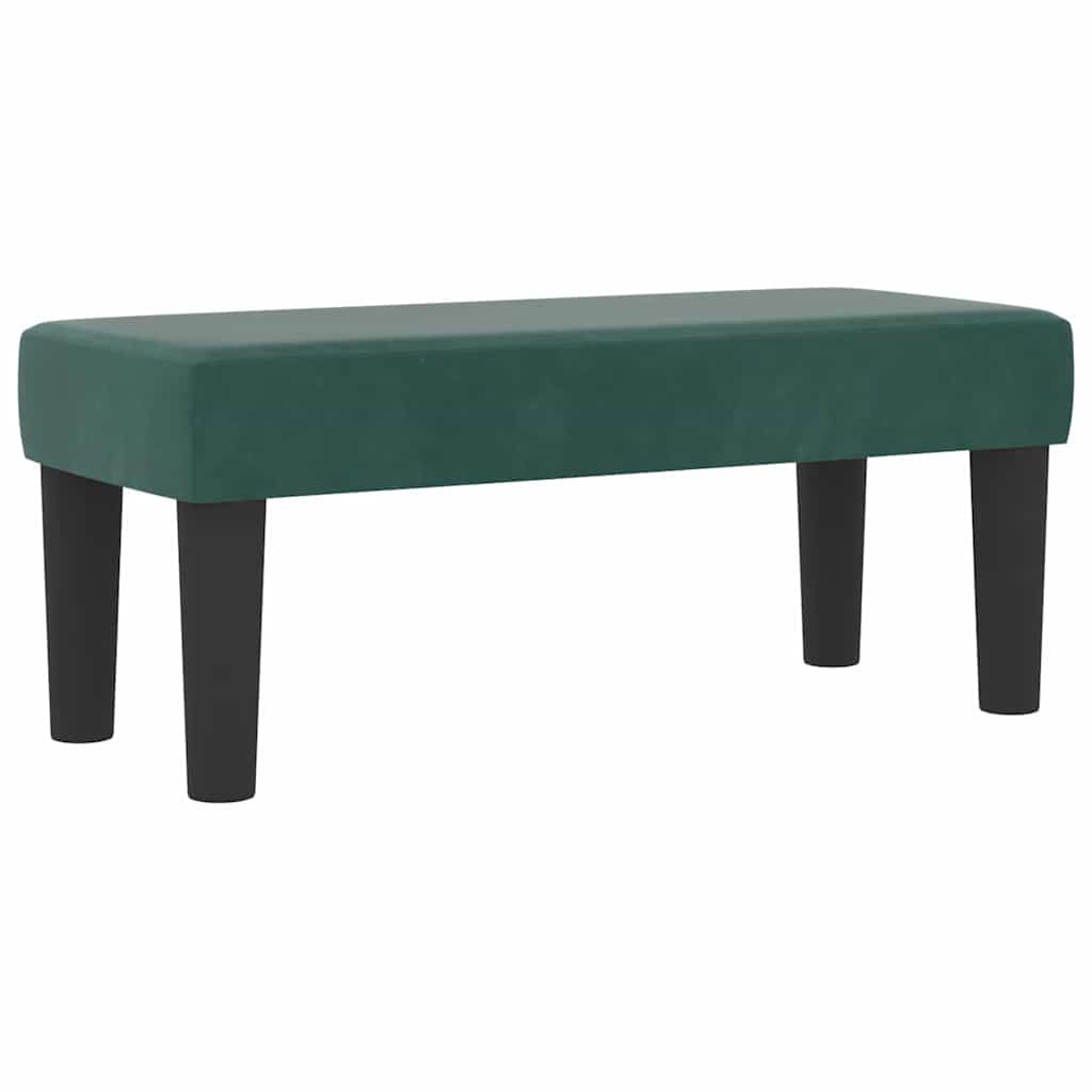Boxrugós ágy fejtámlával Sötétzöld 200 x 100 cm Bársony