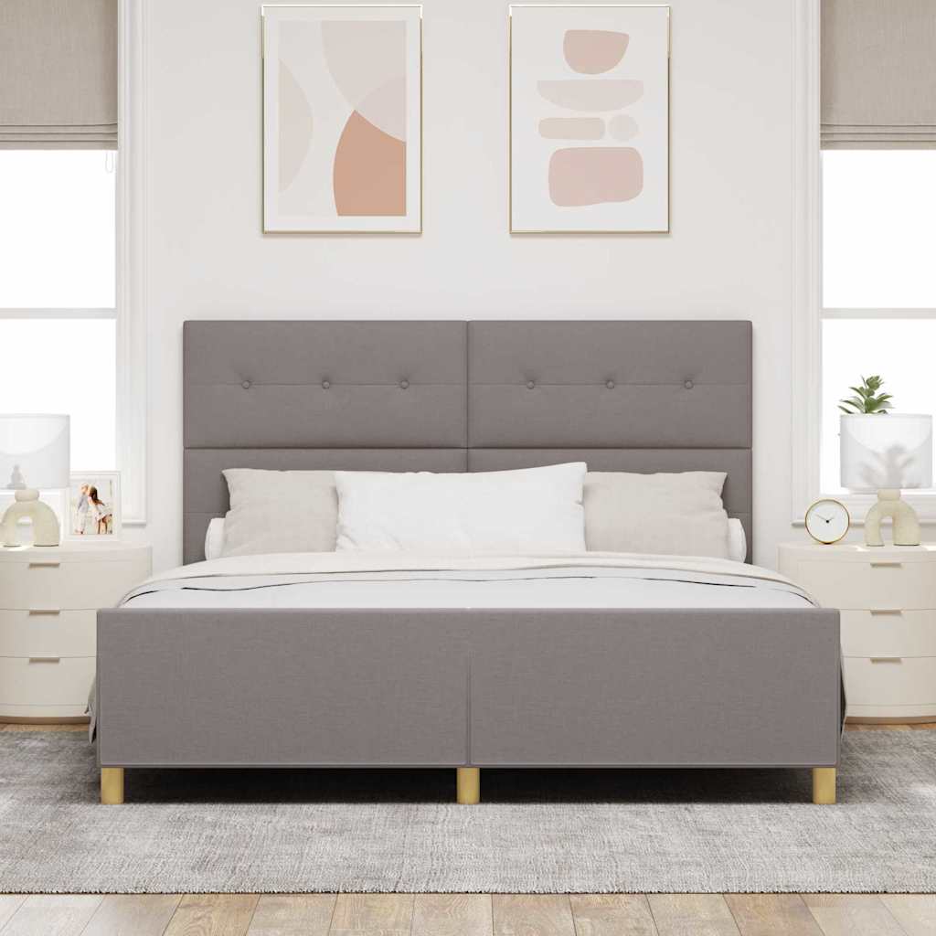 Ágykeret fejtámlával Tópszínű 180 x 200 cm szövet
