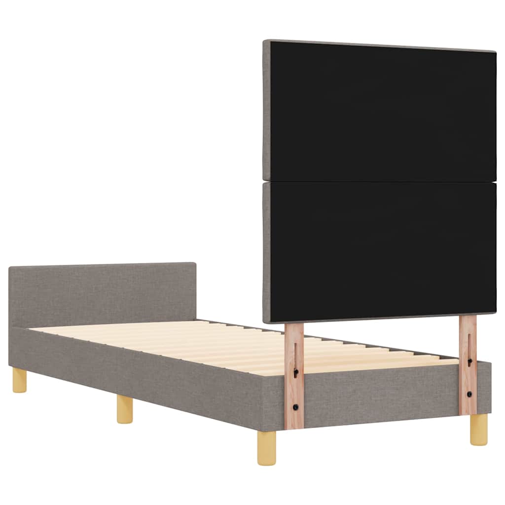 Ágykeret fejtámlával Tópszínű 80 x 200 cm szövet