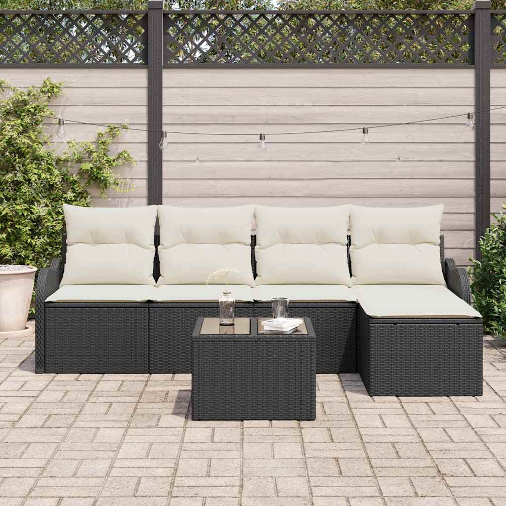 Kerti Kanapé Szett tárolóval 6 pcs Barna polirattan