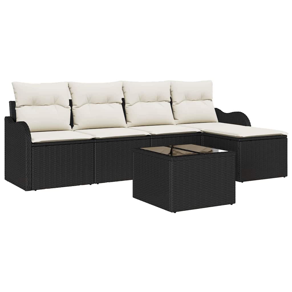 Kerti Kanapé Szett tárolóval 6 pcs Barna polirattan