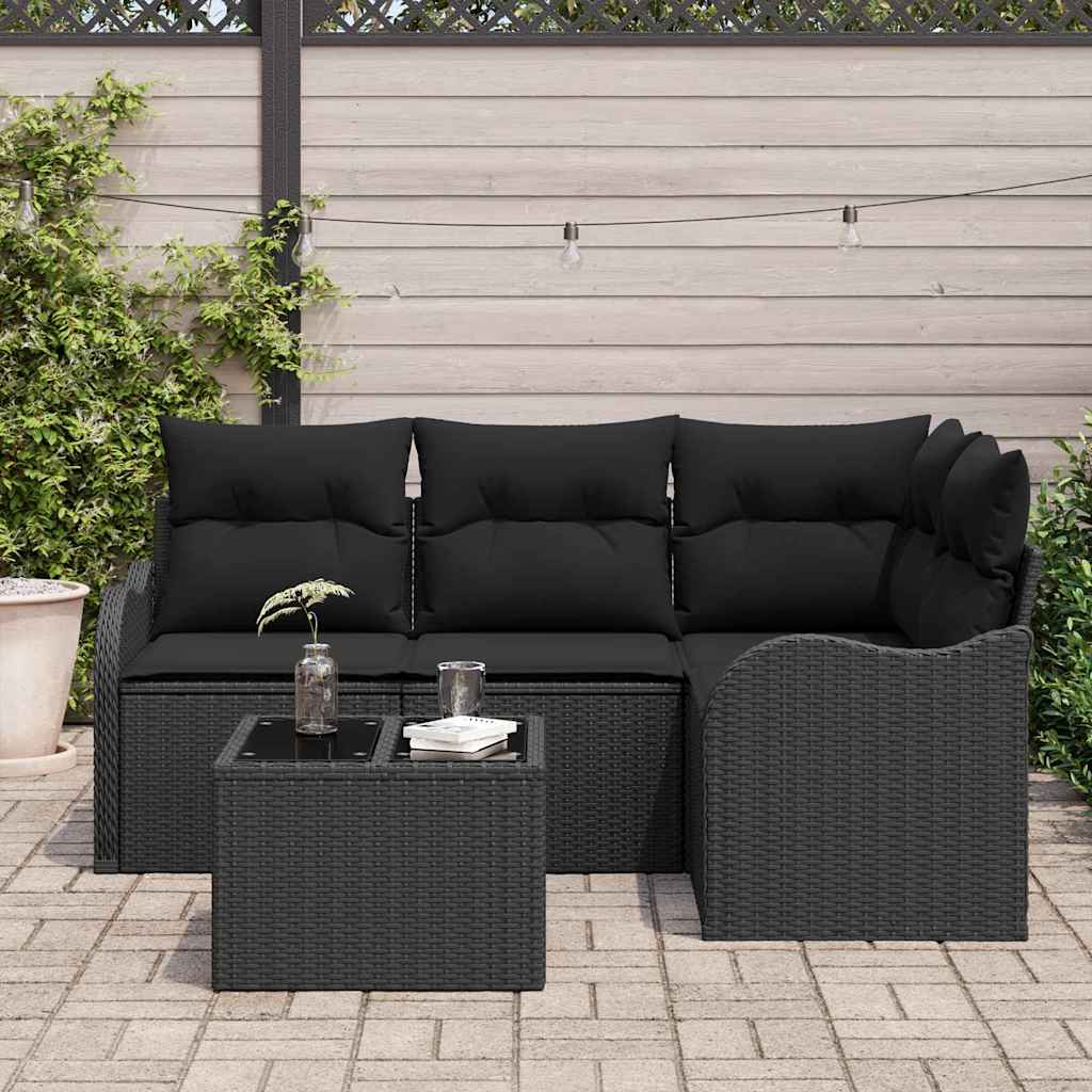 Kerti Kanapé Szett tárolóval 5 pcs Bézs polirattan