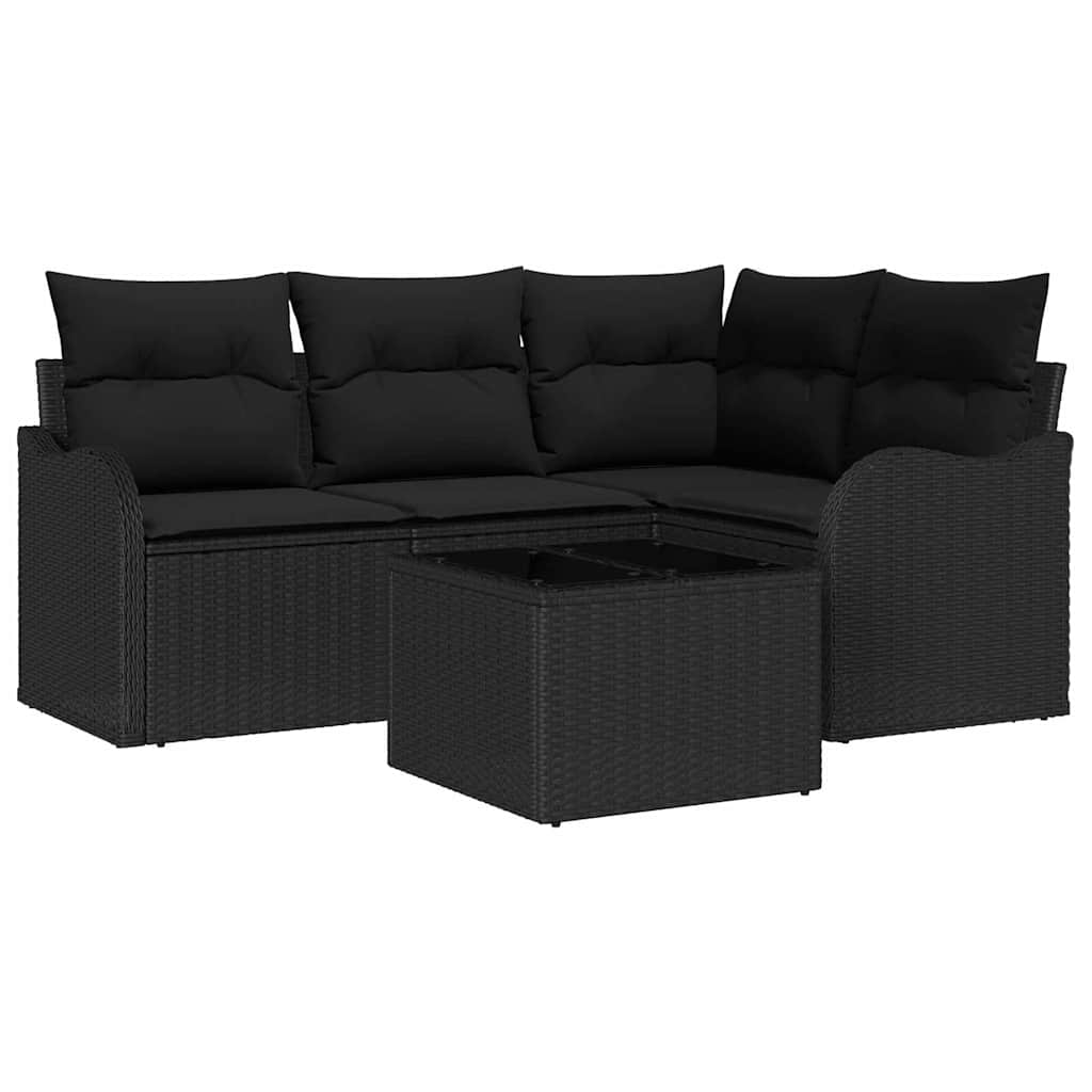Kerti Kanapé Szett tárolóval 5 pcs Bézs polirattan