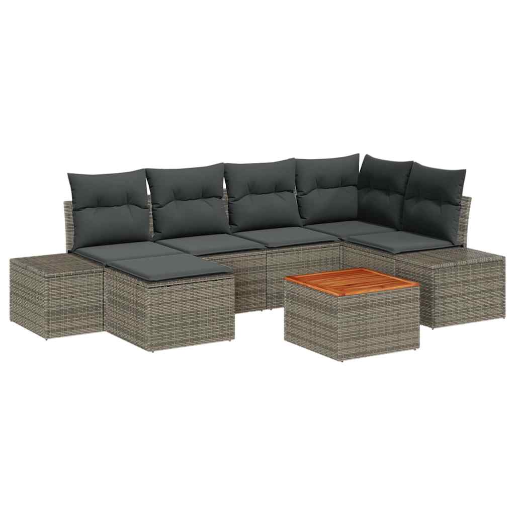 Kerti Kanapé Szett 7 pcs Szürke