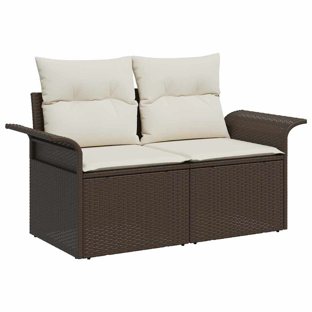 Kerti Kanapé Szett 8 db Barna [Műanyag]: Poly Rattan