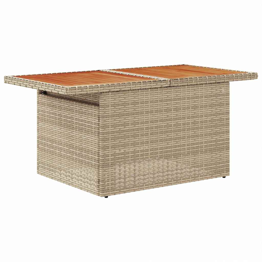 Kerti Kanapé Szett tárolóval 10 pcs Bézs Poli rattan