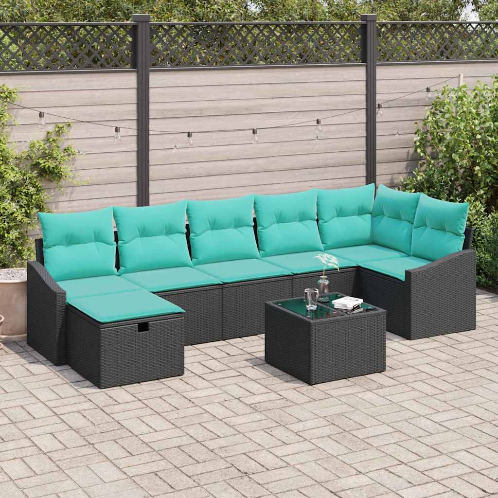Kanapé Szett párnával tárolóval 8 pcs polirattan