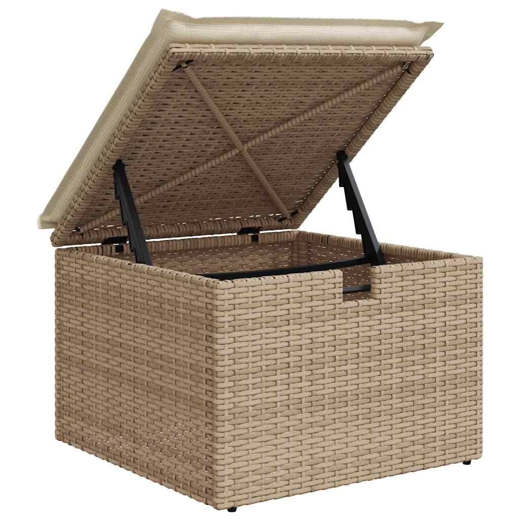 Kerti Kanapé Szett párnával tárolóval 8 pcs polirattan