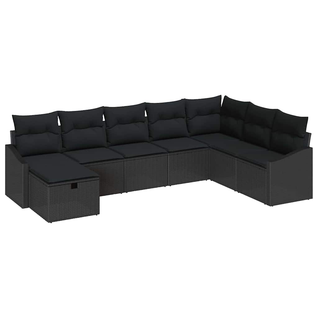 Kerti Kanapé Szett párnával tárolóval 8 pcs polirattan