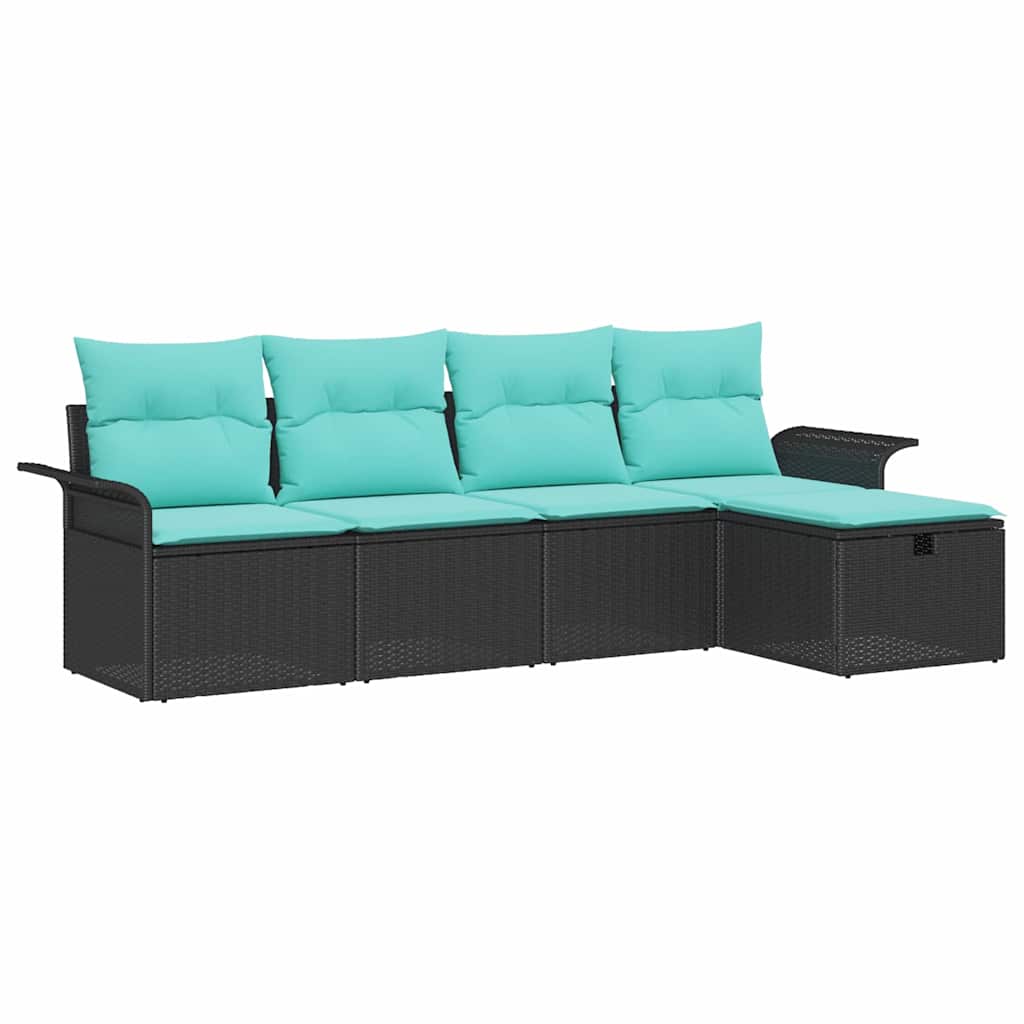 Kerti Kanapé Szett párnával tárolóval 5 pcs Poli rattan