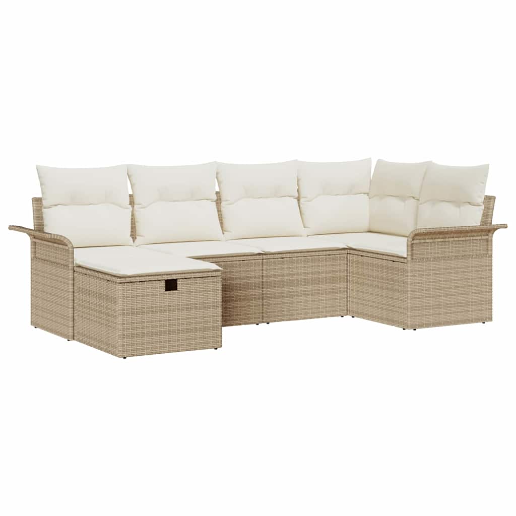 Kerti Kanapé Szett párnával tárolóval 6 pcs Poli rattan