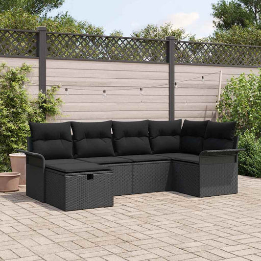 Kerti Kanapé Szett párnával tárolóval 6 pcs Poli rattan
