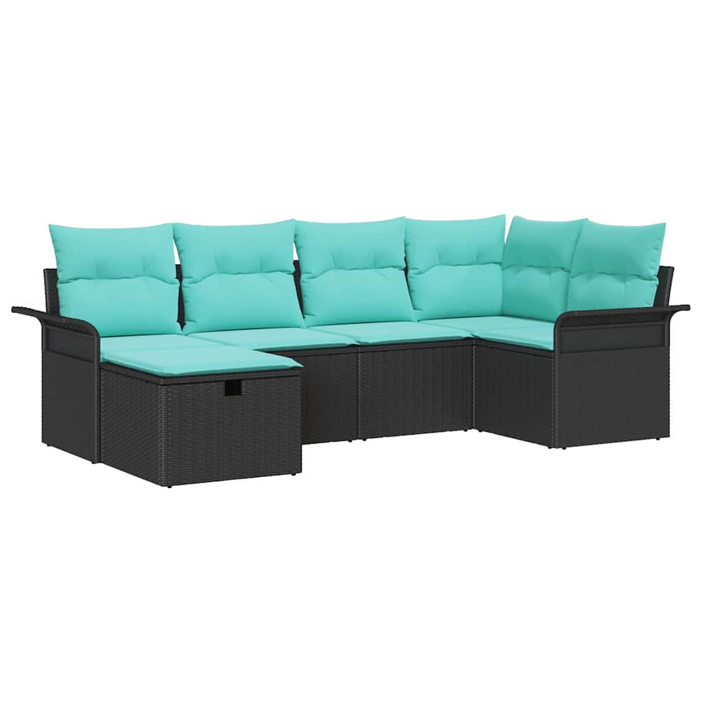 Kerti Kanapé Szett párnával tárolóval 6 pcs Poli rattan