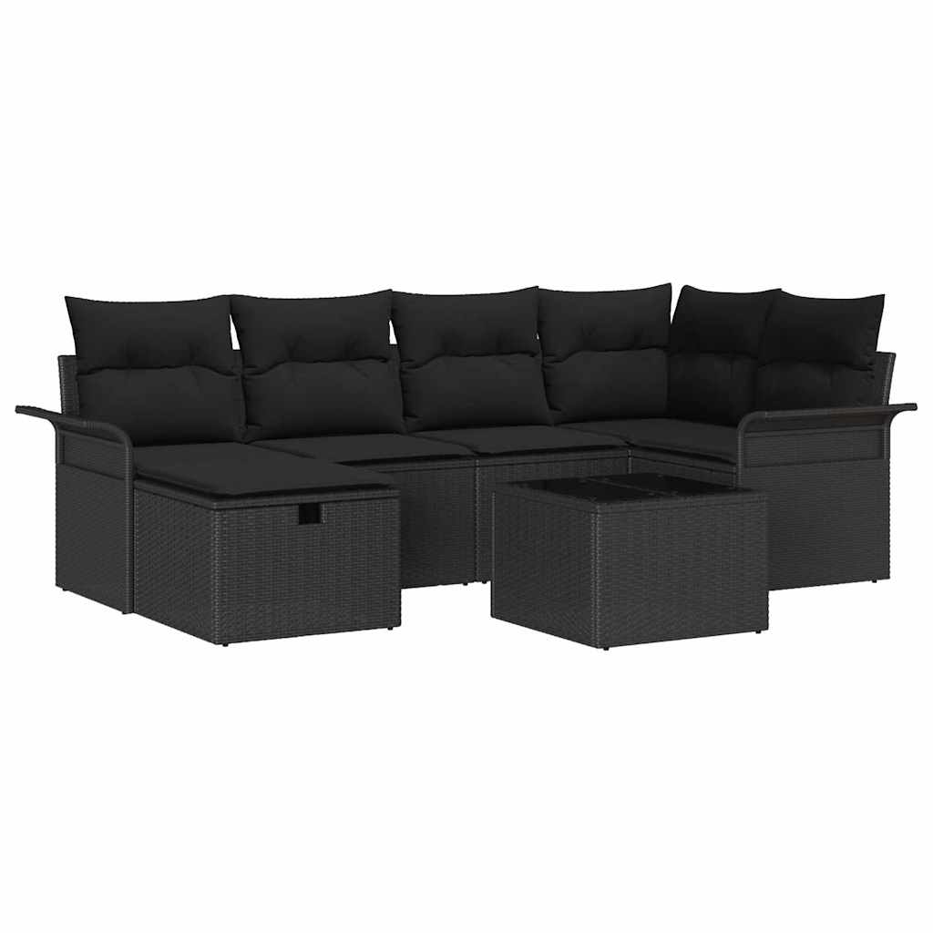 Kerti Kanapé Szett párnával tárolóval 7 pcs Poli rattan