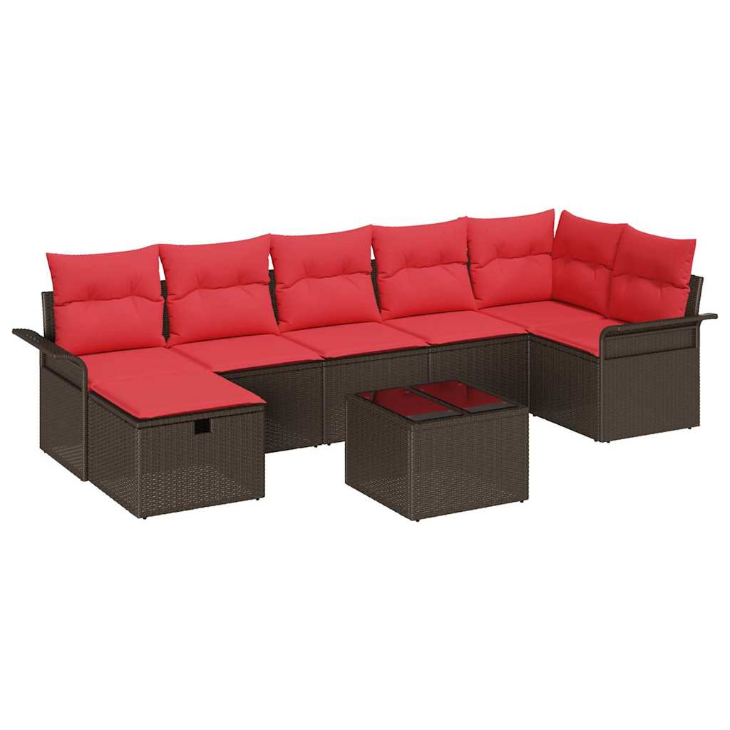 Kerti Kanapé Szett párnával tárolóval 8 pcs Poli rattan