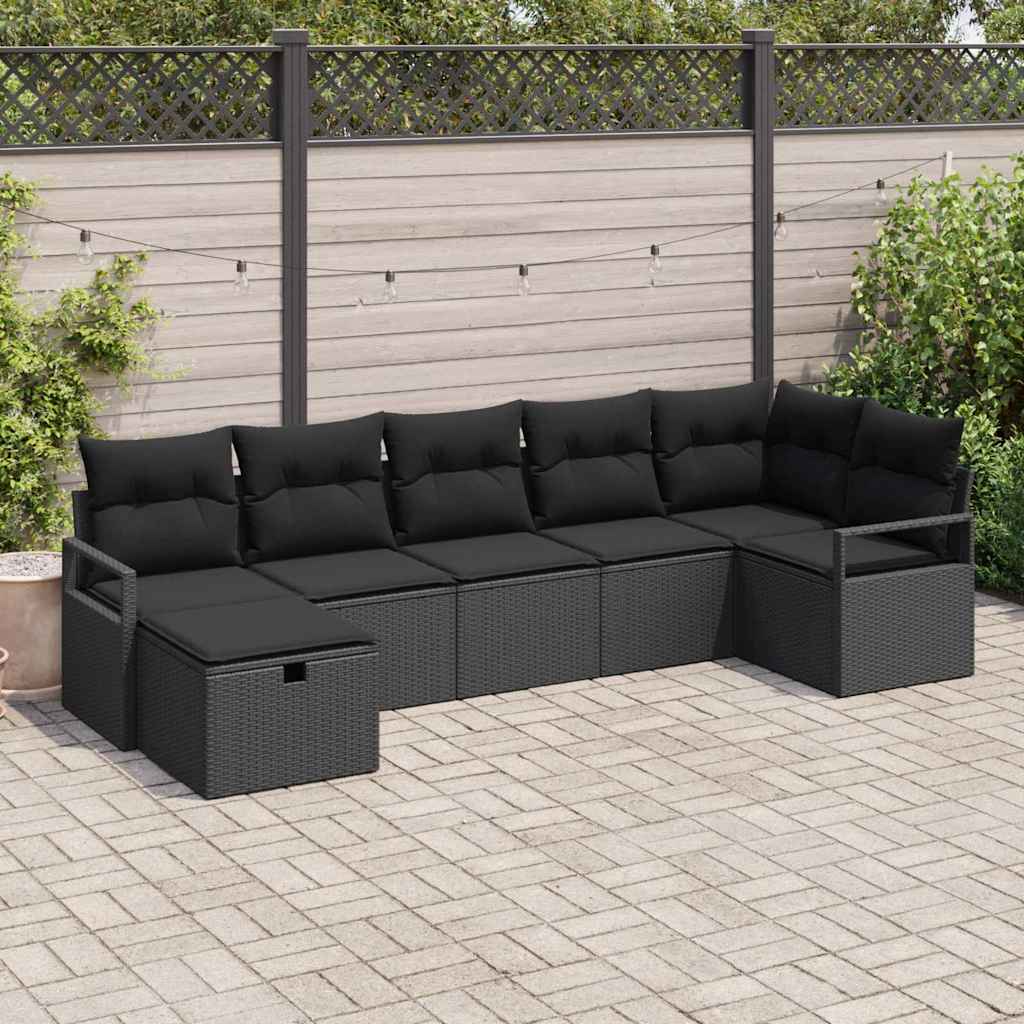 Kanapé Szett párnával 5 pcs polirattan