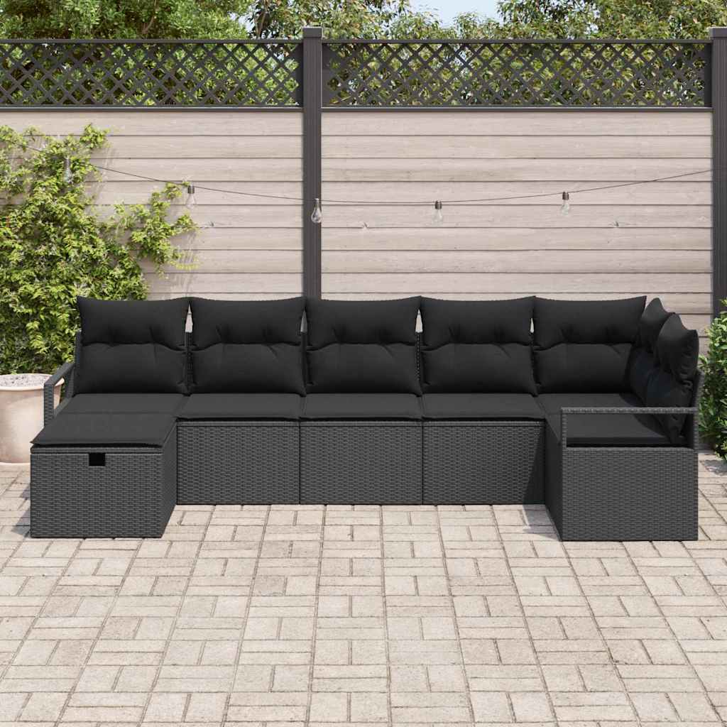 Kanapé Szett párnával 5 pcs polirattan