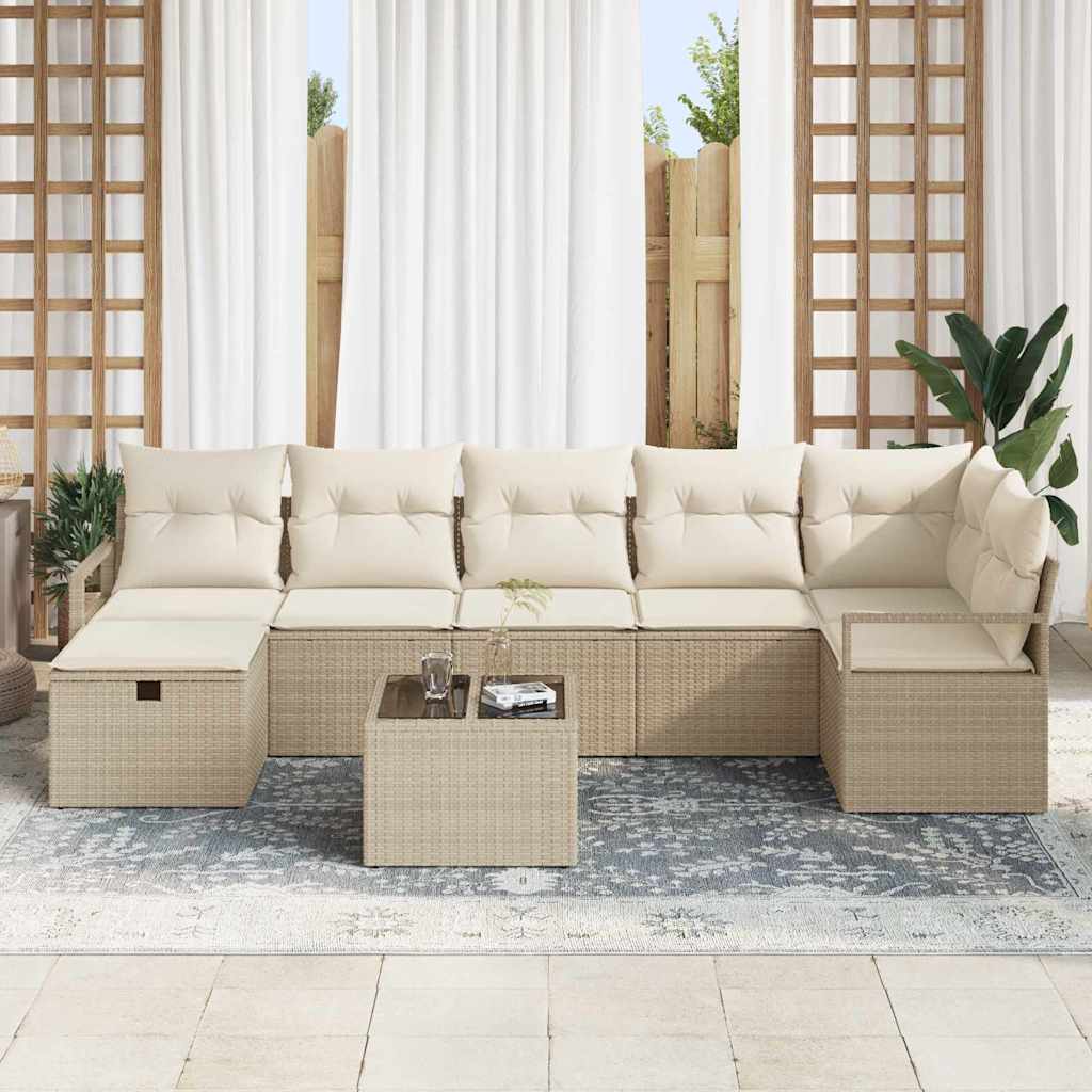 Kanapé Szett párnával 4 pcs polirattan