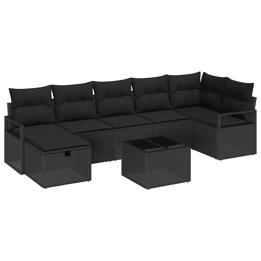 Kanapé Szett párnával 5 pcs polirattan