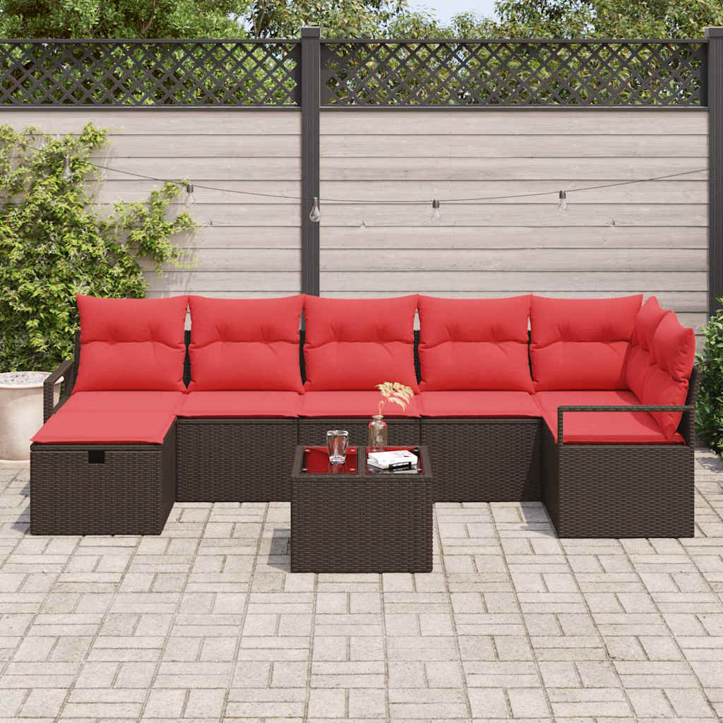 Kanapé Szett párnával 5 pcs polirattan
