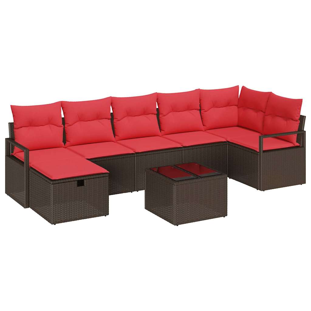 Kanapé Szett párnával 5 pcs polirattan