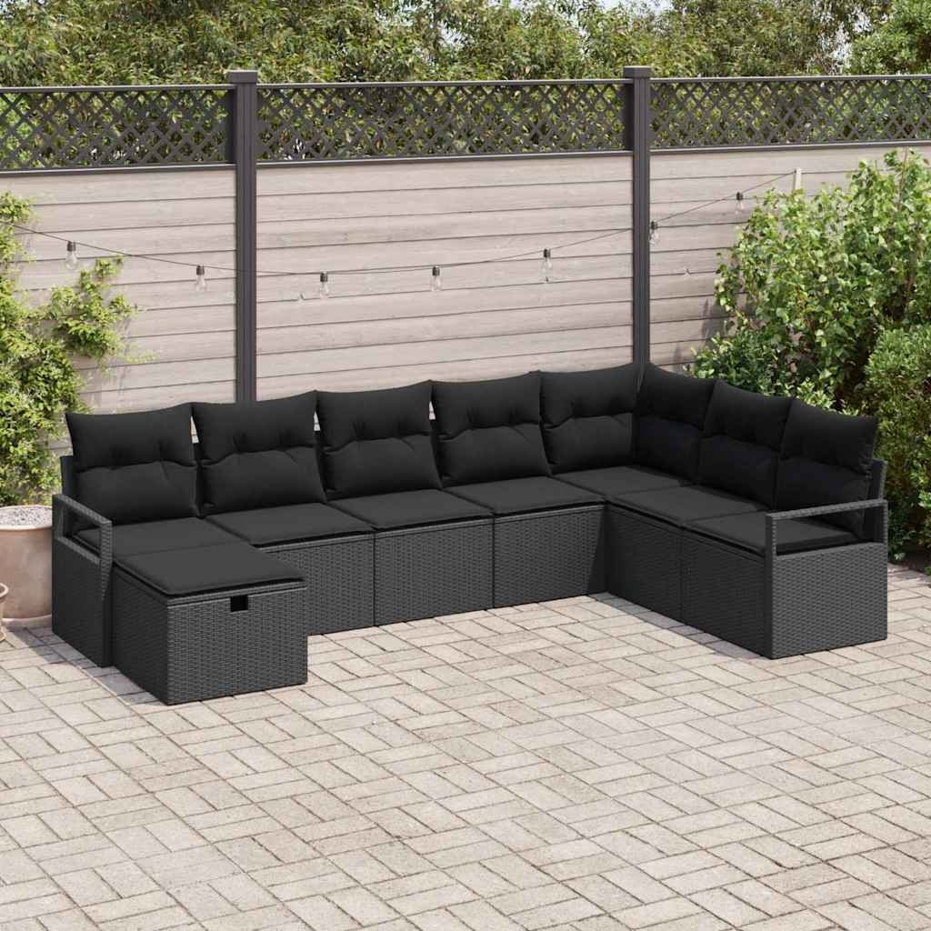 Kanapé Szett párnával 6 pcs polirattan
