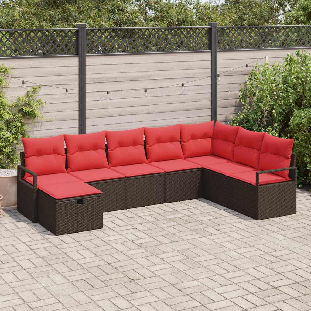 Kanapé Szett párnával 6 pcs polirattan