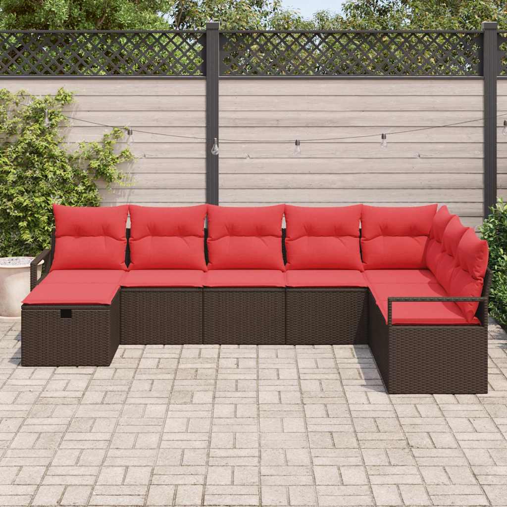 Kanapé Szett párnával 6 pcs polirattan