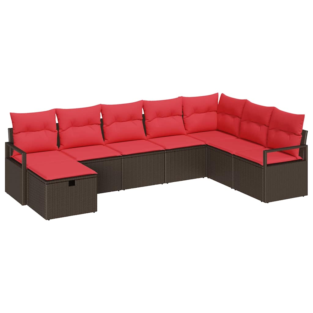 Kanapé Szett párnával 6 pcs polirattan