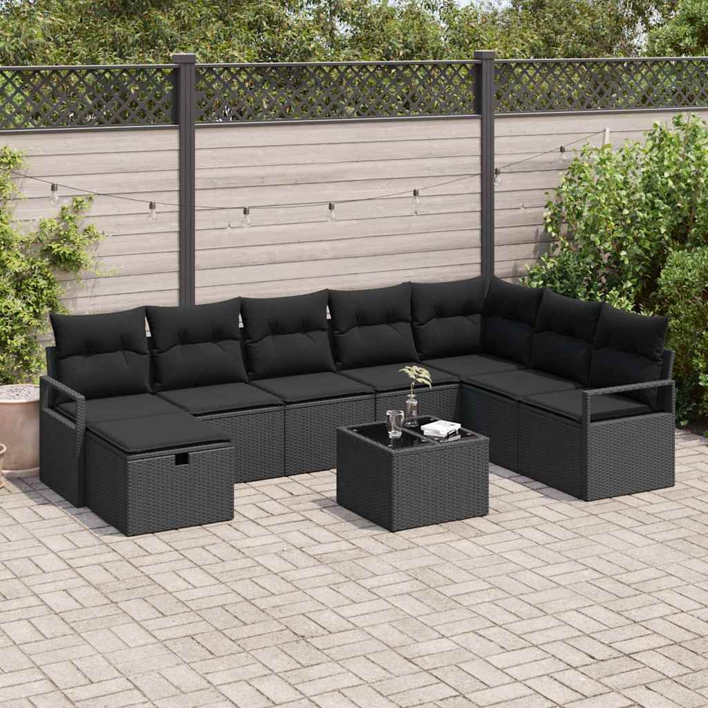 Kanapé Szett párnával 6 pcs polirattan
