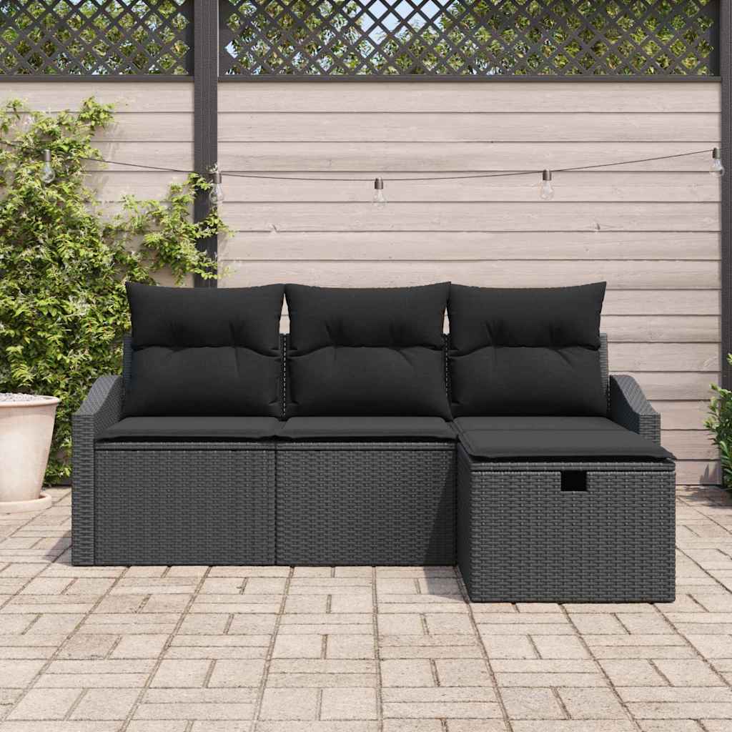 Kanapé Szett párnával 4 pcs polirattan