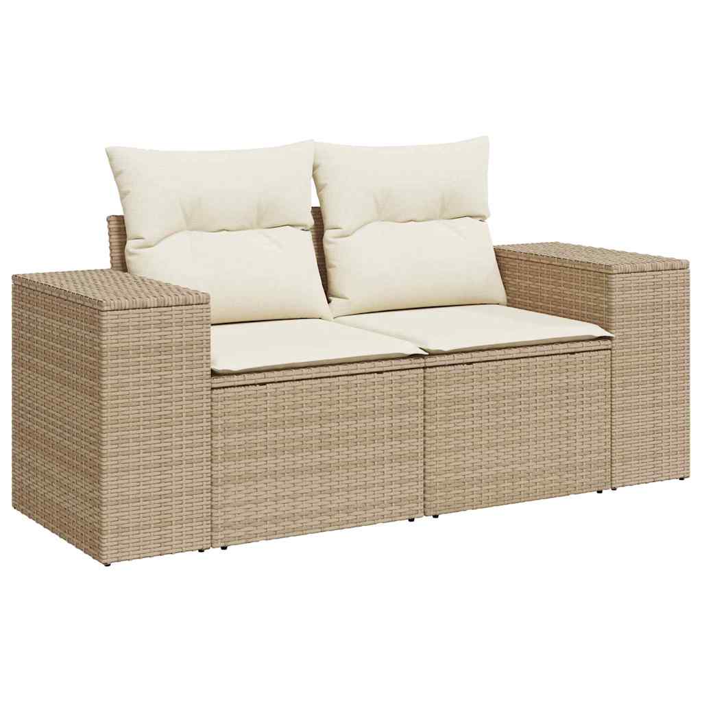 Kerti Kanapé Szett 8 pcs Bézs polirattan