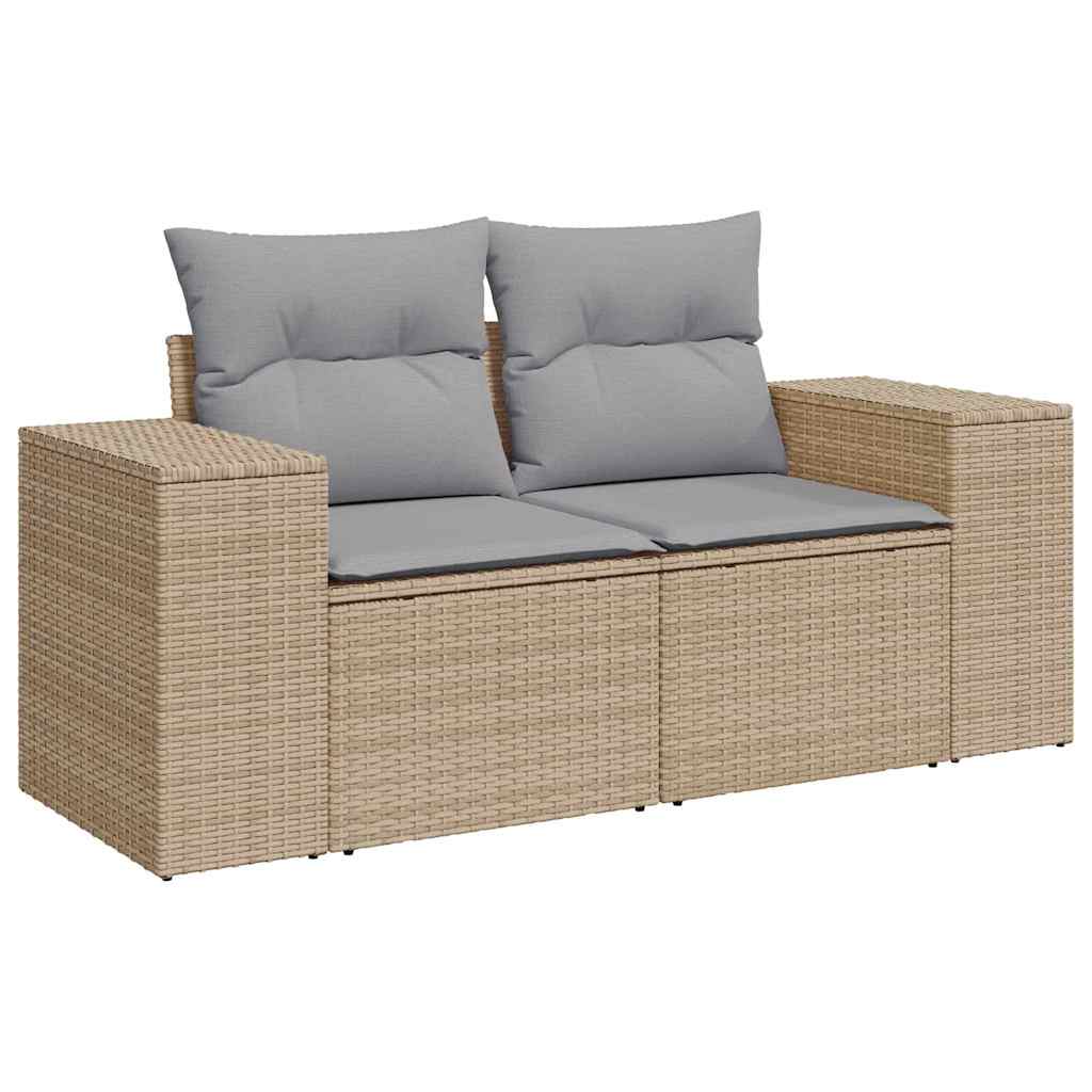 Kerti Kanapé Szett 8 pcs Bézs polirattan