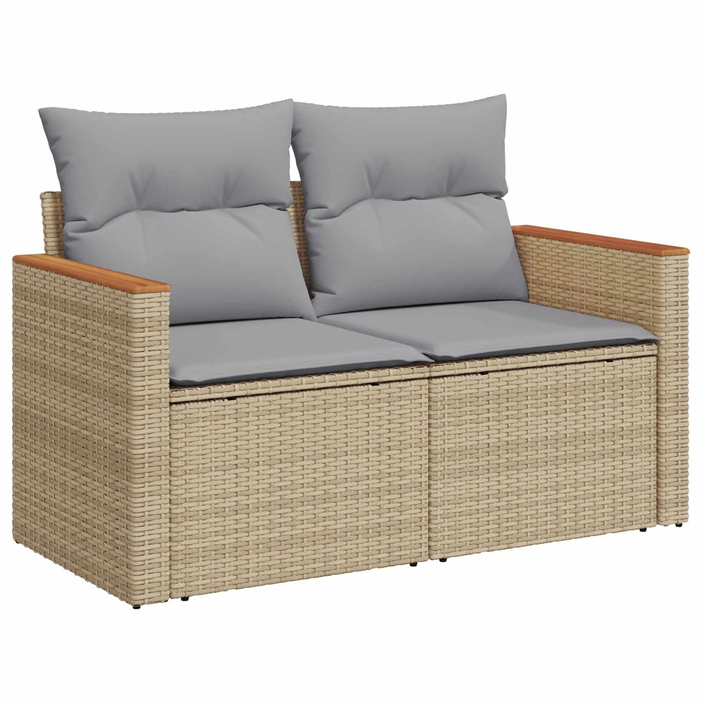 Kerti Kanapé Szett 14 pcs Bézs polirattan