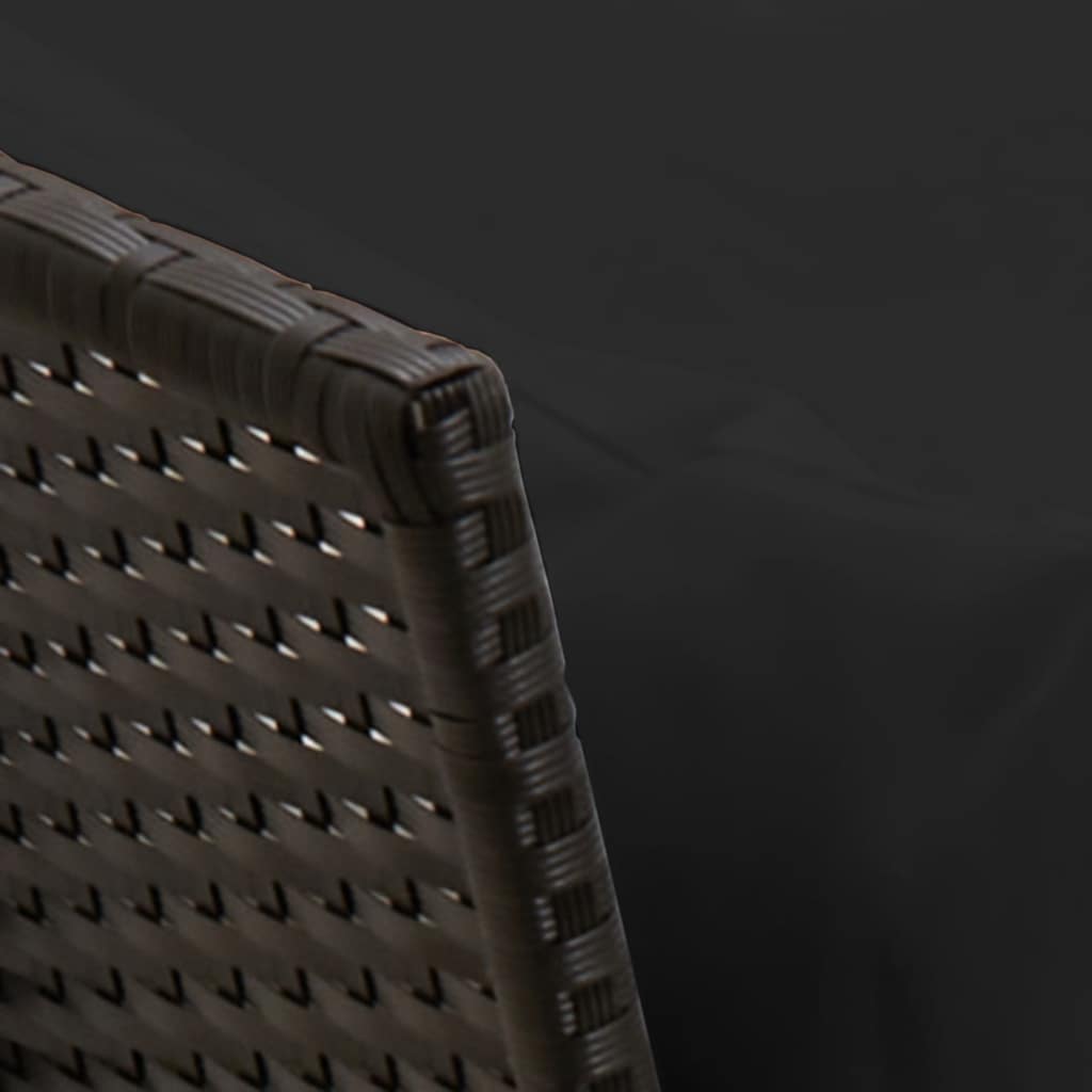 fekete polyrattan kerti kanapé párnákkal