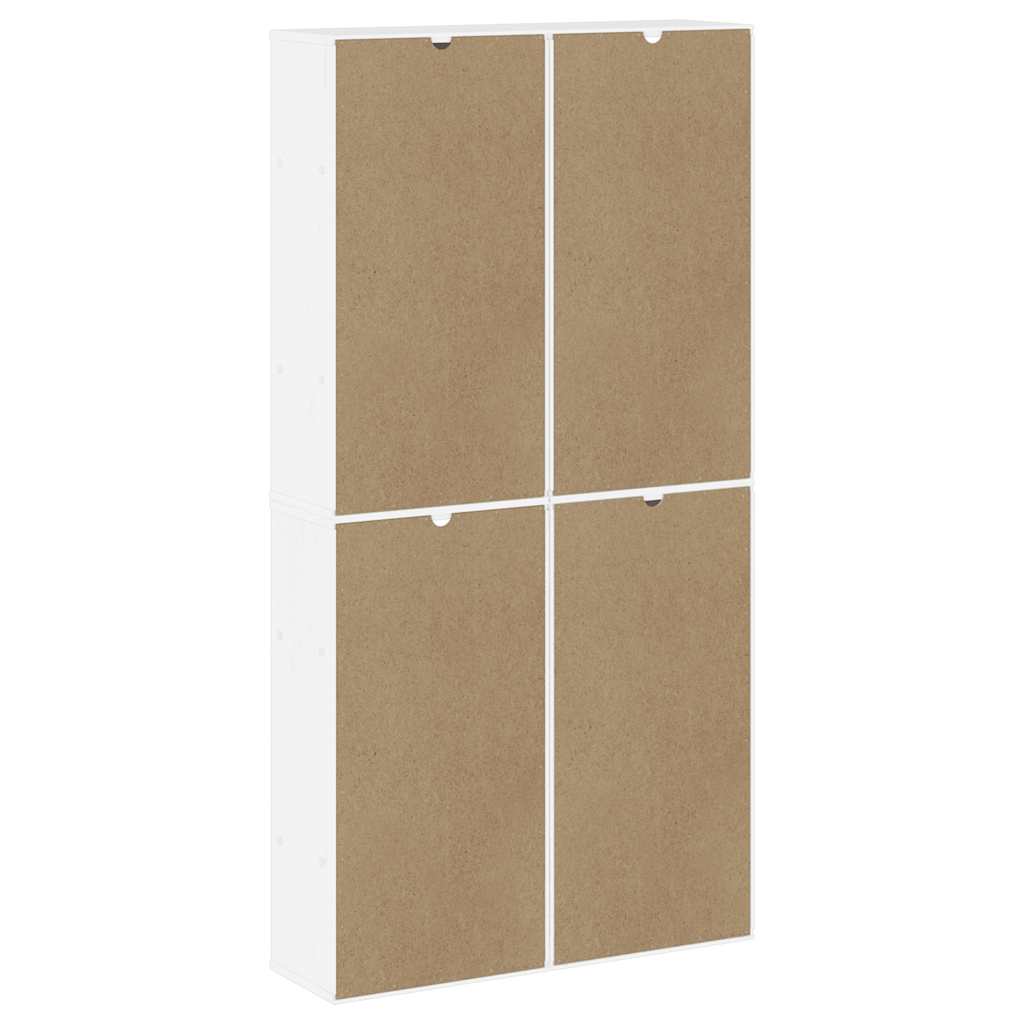 4 db fehér tömörfa fenyőfa oldalsó szekrény ODDA 40x24x79 cm