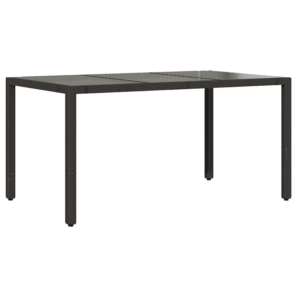Kert étkező szett 5 pcs Fekete polirattan