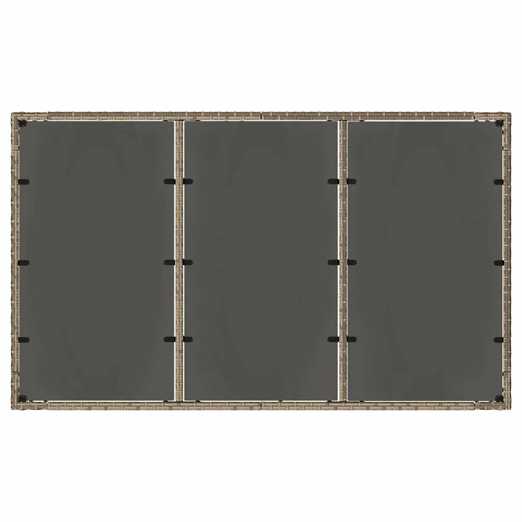 Kert étkező szett 5 pcs Szürke polirattan