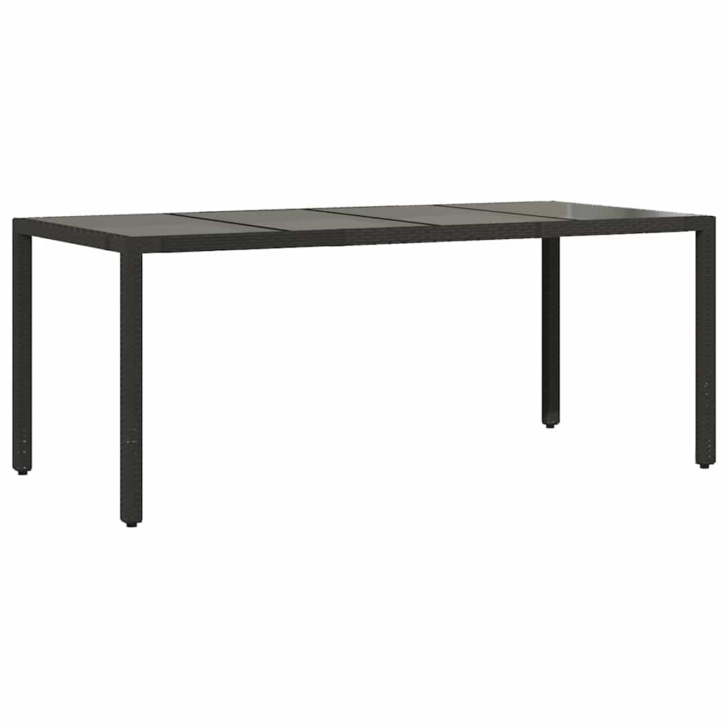 Kert étkező szett 7 pcs Fekete polirattan
