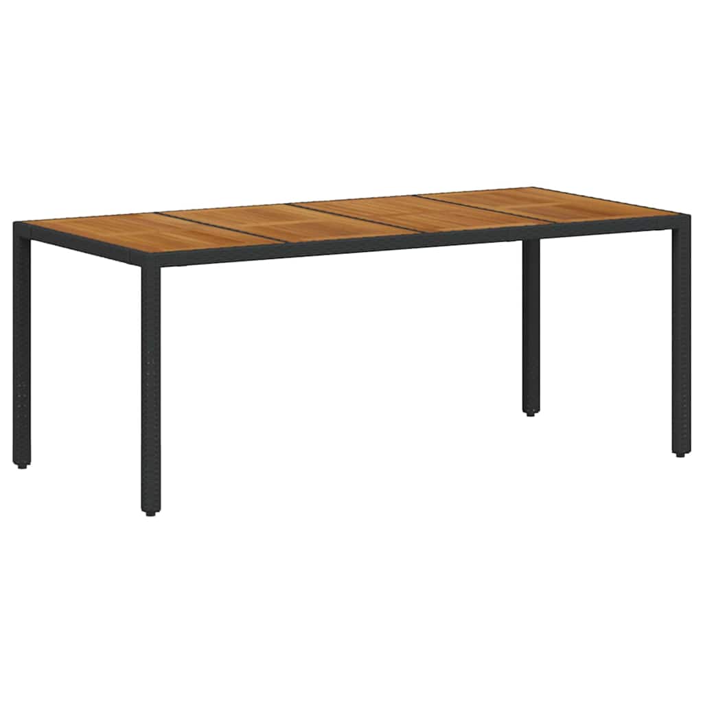Kert étkező szett 9 pcs Fekete polirattan