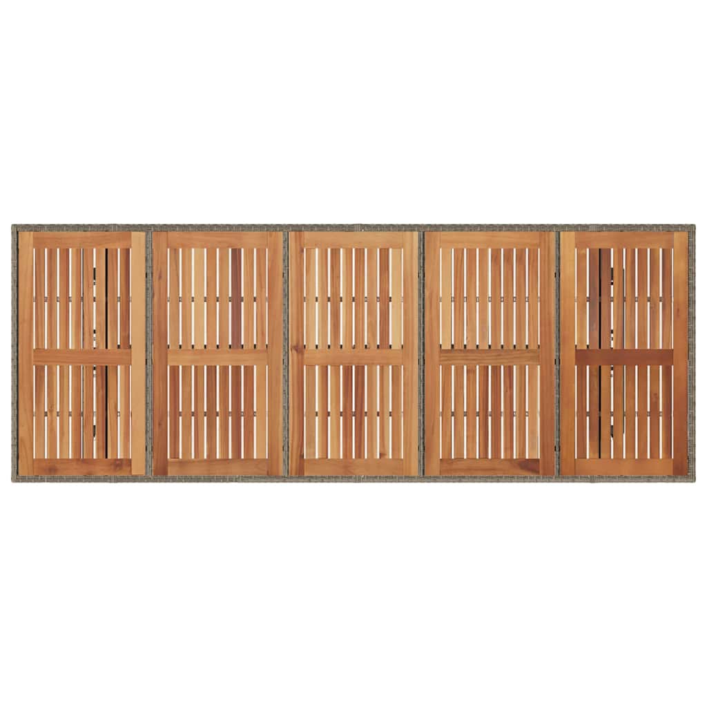 Kert étkező szett 9 pcs Szürke polirattan