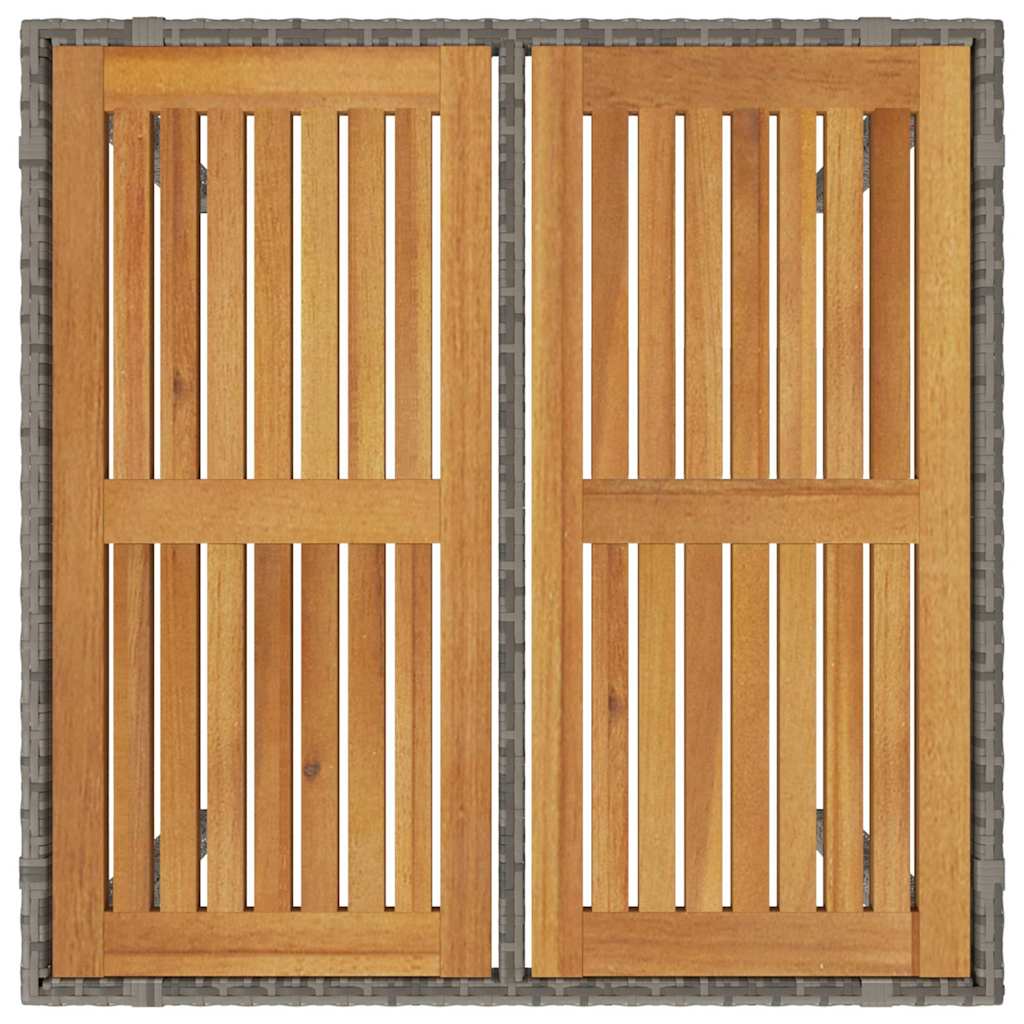 Kert étkező szett 5 pcs Szürke és Barna polirattan