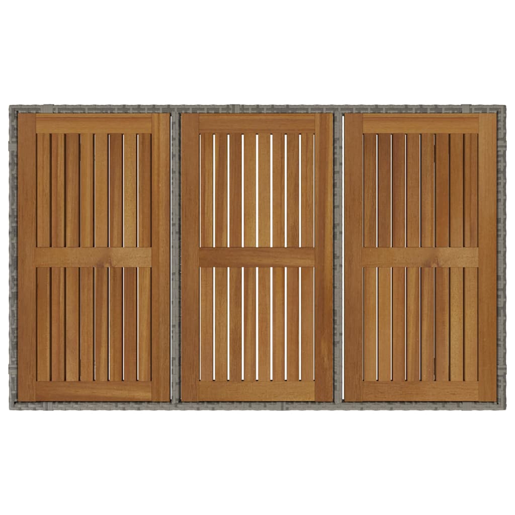 Kert étkező szett 5 pcs Szürke és Barna polirattan