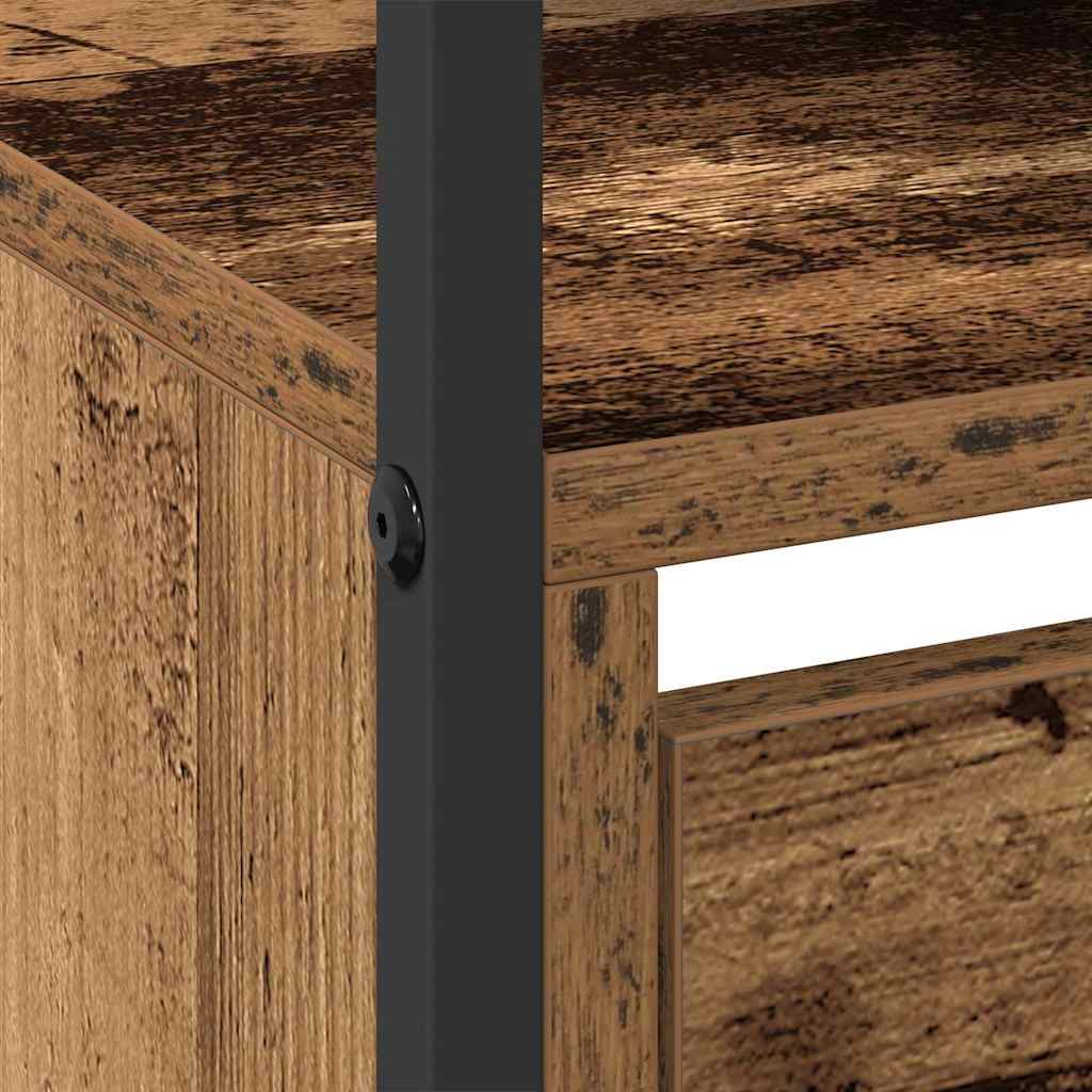 Cipőszekrény 100 x 34 x 112 cm Szerelt Fa Öreg fa