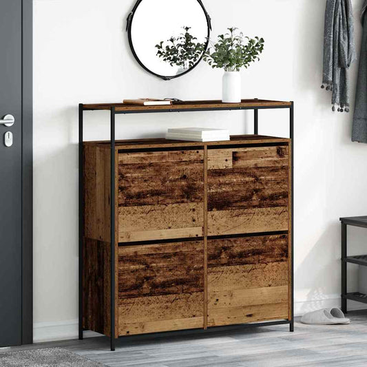 Cipőszekrény polcokkal Öreg fa 100 x 34 x 112 cm Faanyag