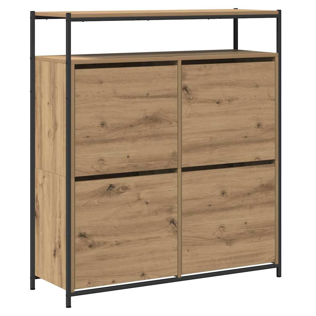 Cipőszekrény 100 x 34 x 112 cm Faanyag Artisan tölgy