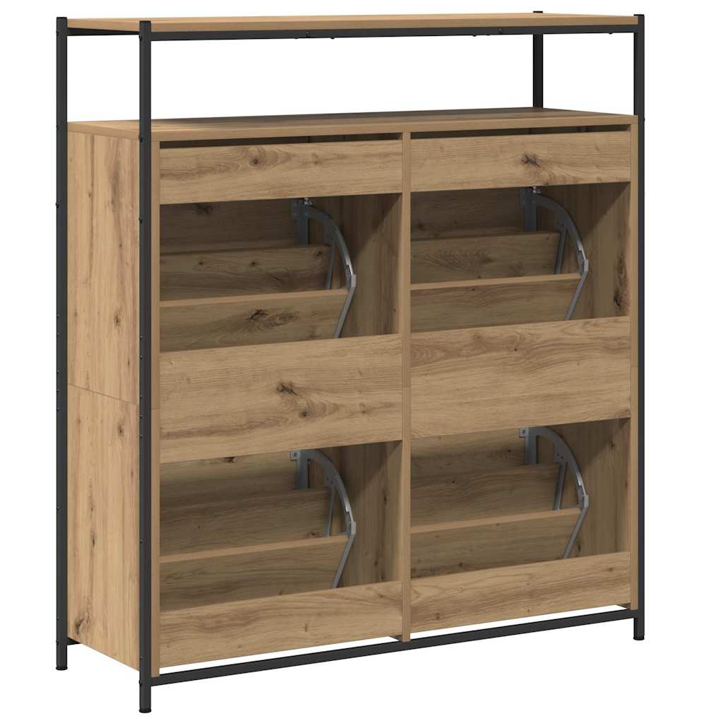 Cipőszekrény 100 x 34 x 112 cm Faanyag Artisan tölgy
